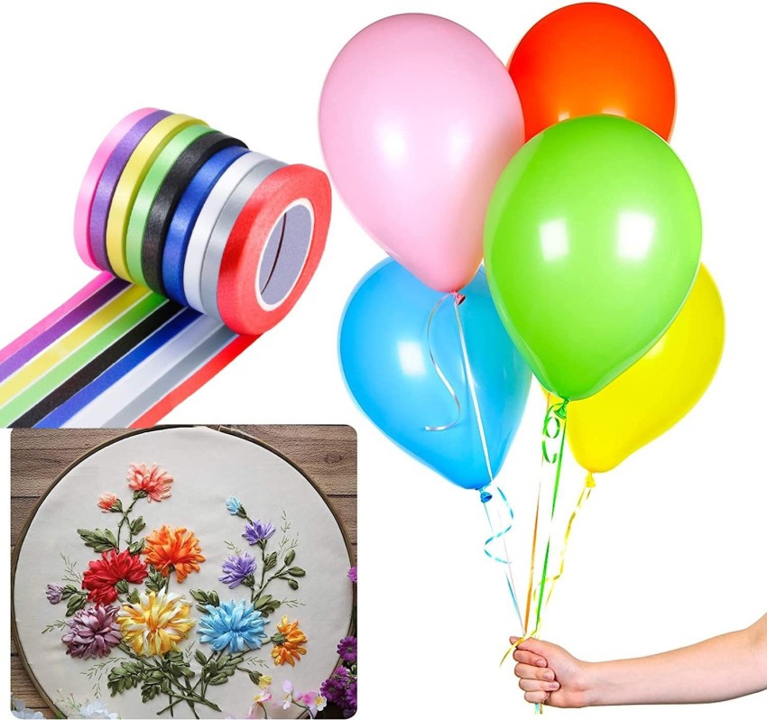 SYGA Curling Ribbon Set, 5mm Curling String Balloon Ribbons, 9 Colors  Balloon Ribbons for Crafts, Balloons, Florist Bows, Gift Wraps, Wedding or  Birthday Party, DIY Decoration- 9 Pcs, Multi Colour Price in