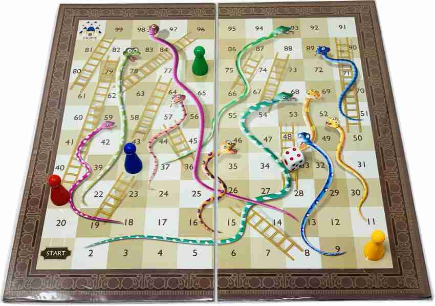 Buy LandVK's 2 in 1 Ludo and Snake and Ladder Board Game, Multicolor (Snake  Ladder and Ludo) Online at Low Prices in India 