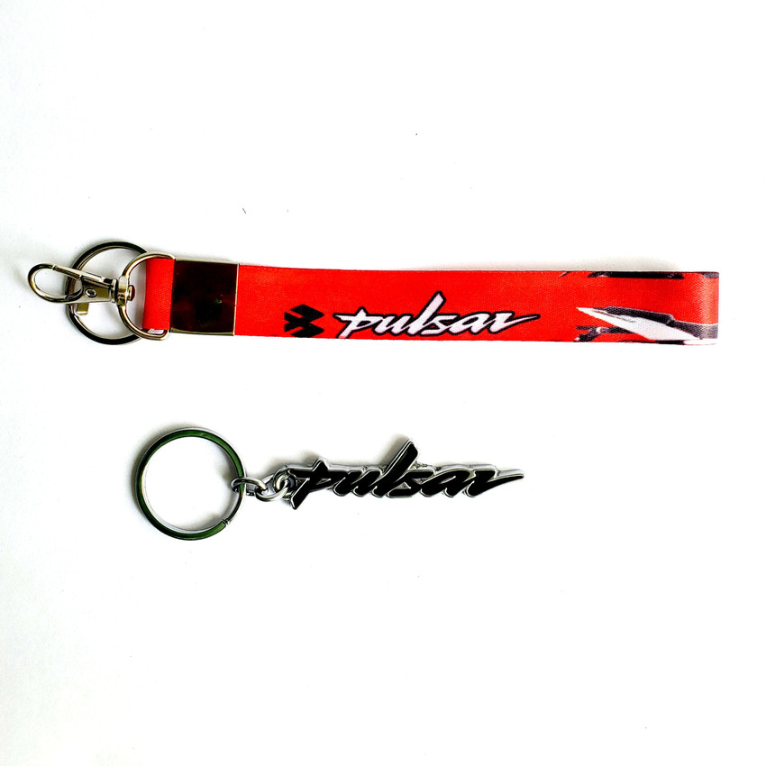 ShopTalk Pulsar Red TAG With Black metal pulsar Key Chain Price in