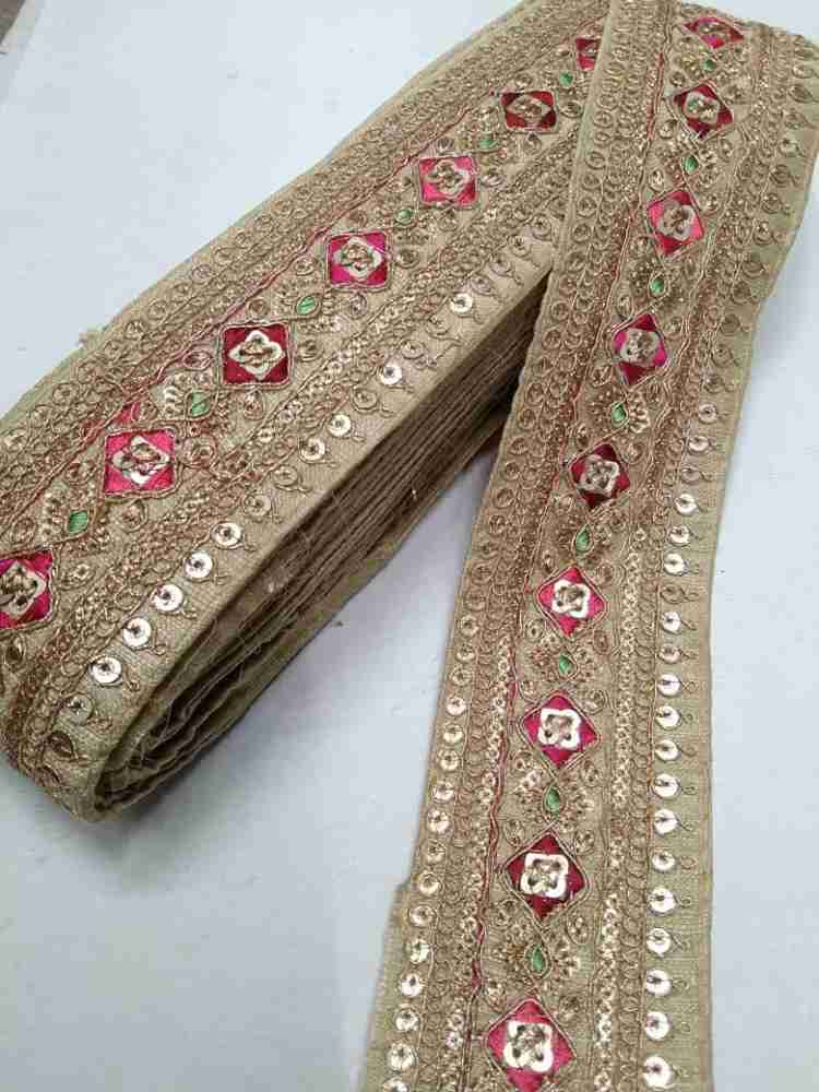 Borders New Cotton Fabric Lace Reel with Elegant Floral Leaves