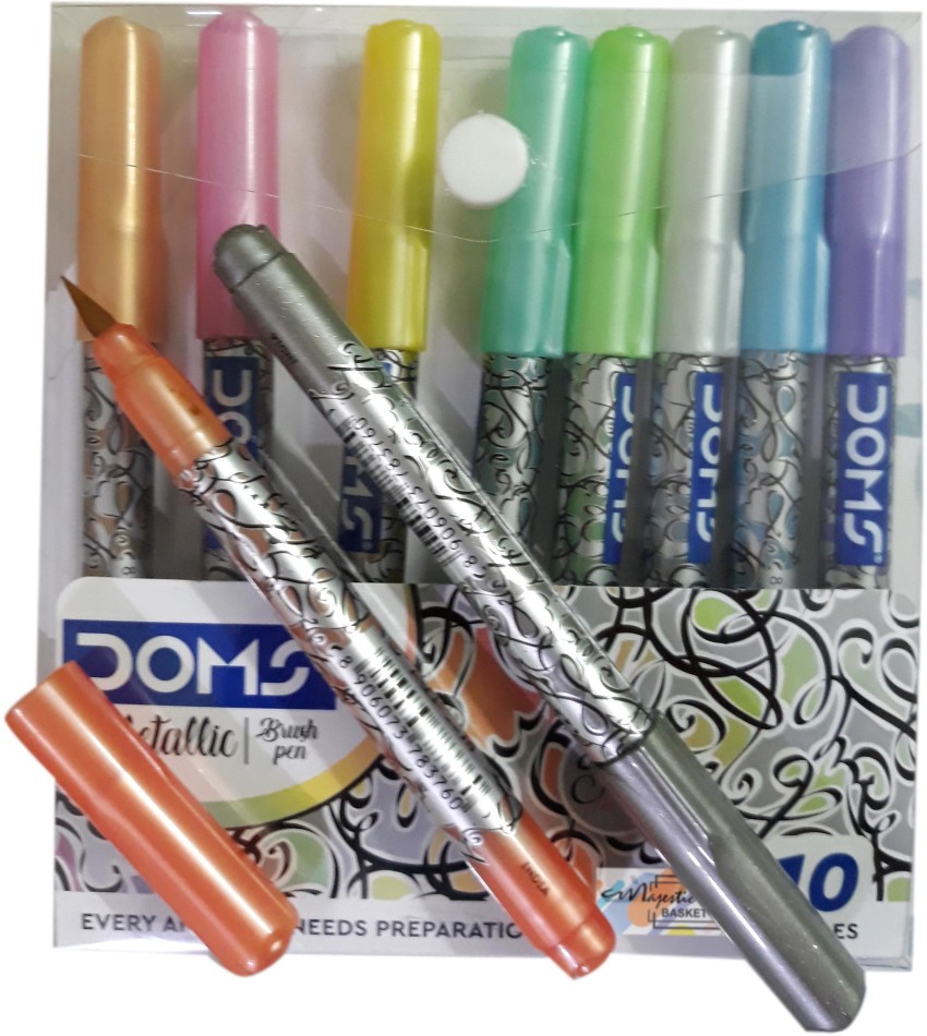 Multicolor Plastic Doms Brush Pens