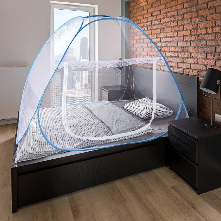 Classic Mosquito Net Polyester Adults Washable (LBH- 200*120*130 cms)  Foldable Net for Single Bed Mosquito Net