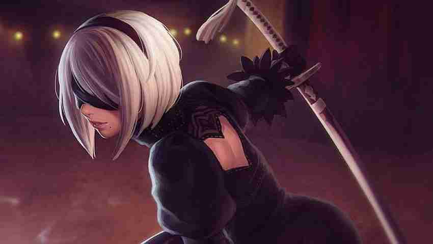 Nier Automata 2B Nier Automata Sword Anime Matte Finish Poster