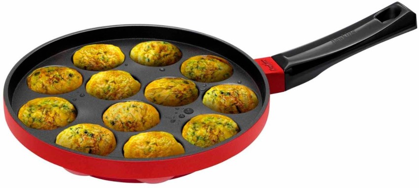 Hawkins Nonstick Appe Pan with Glass Lid, 12 Cups, 22 cm 