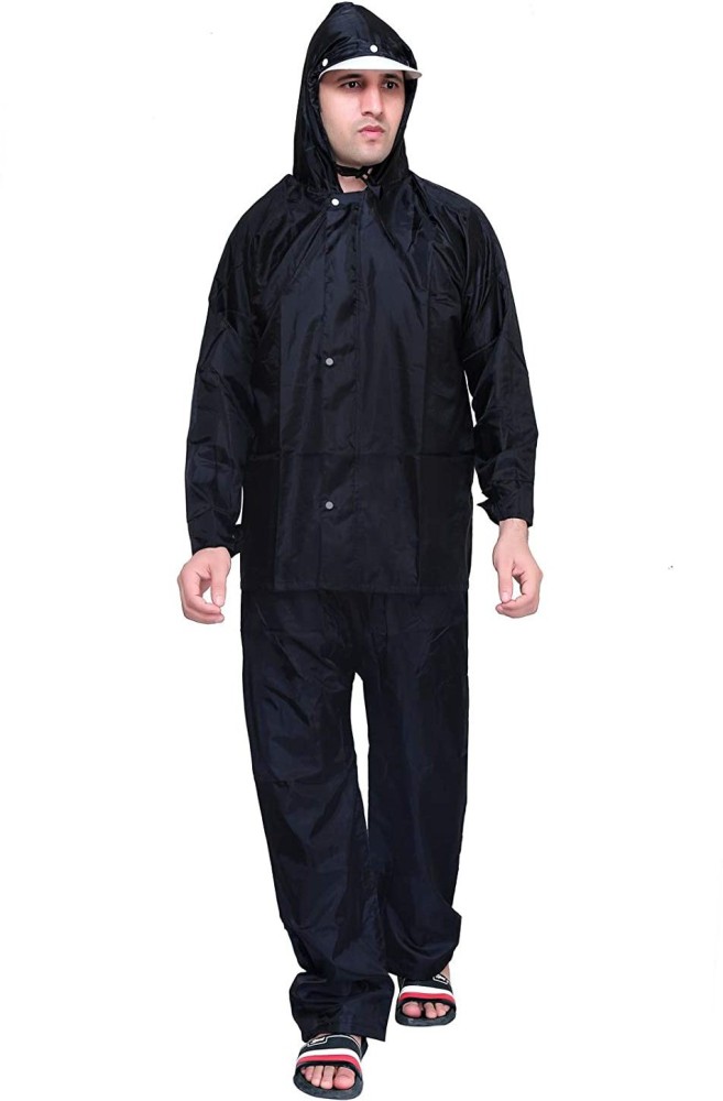 Mens black sales raincoat