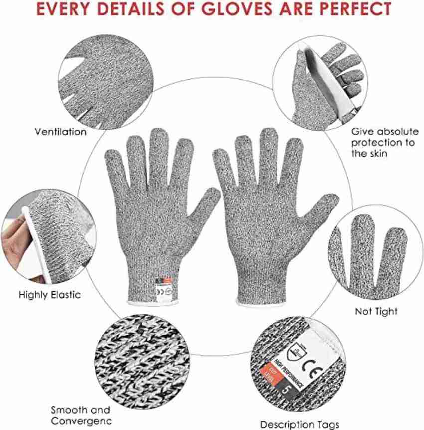 TechBlaze Cut Resistant Kitchen Gloves Cutting Gloves Knife Cut