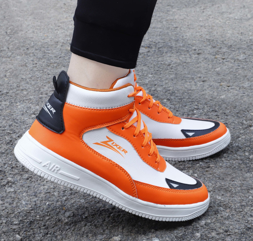 Orange and black high online tops
