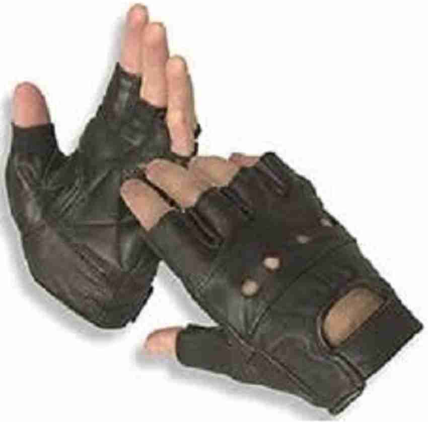 Half cut sales leather gloves