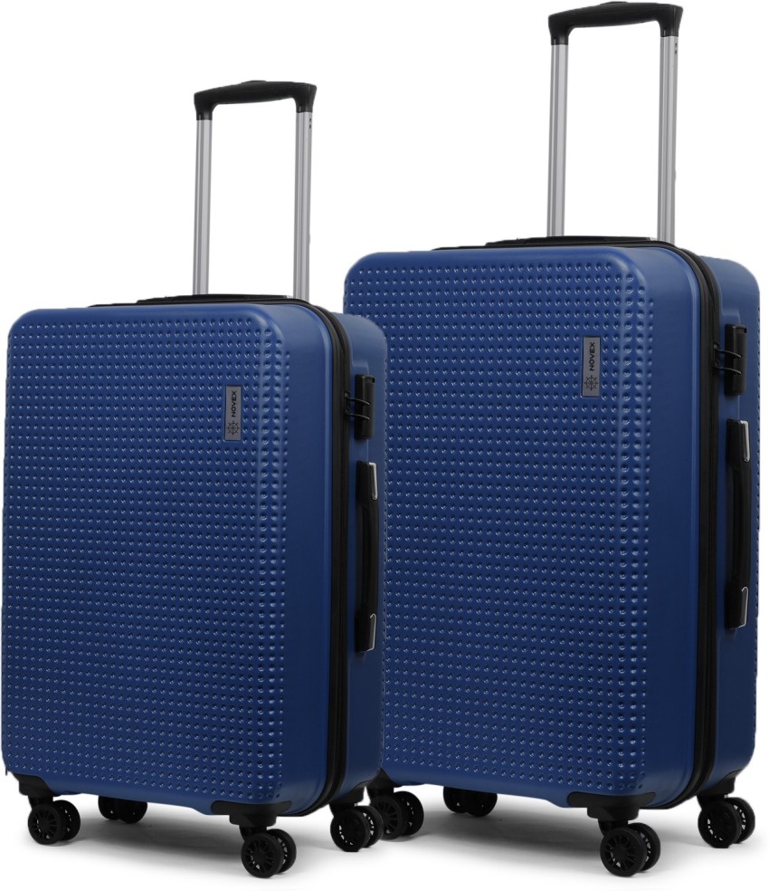 NOVEX Soft Sided Luggage Set of 2 Trolley Bags (Blue & Grey) (20