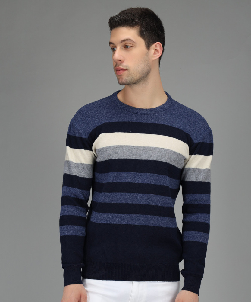 Christy World Striped Round Neck Casual Men Multicolor Sweater - Buy  Christy World Striped Round Neck Casual Men Multicolor Sweater Online at  Best Prices in India | Flipkart.com