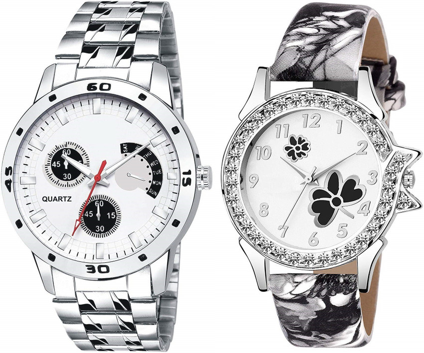 Praizy Times Fashion Trendy Couple Combo Watches for Lovers