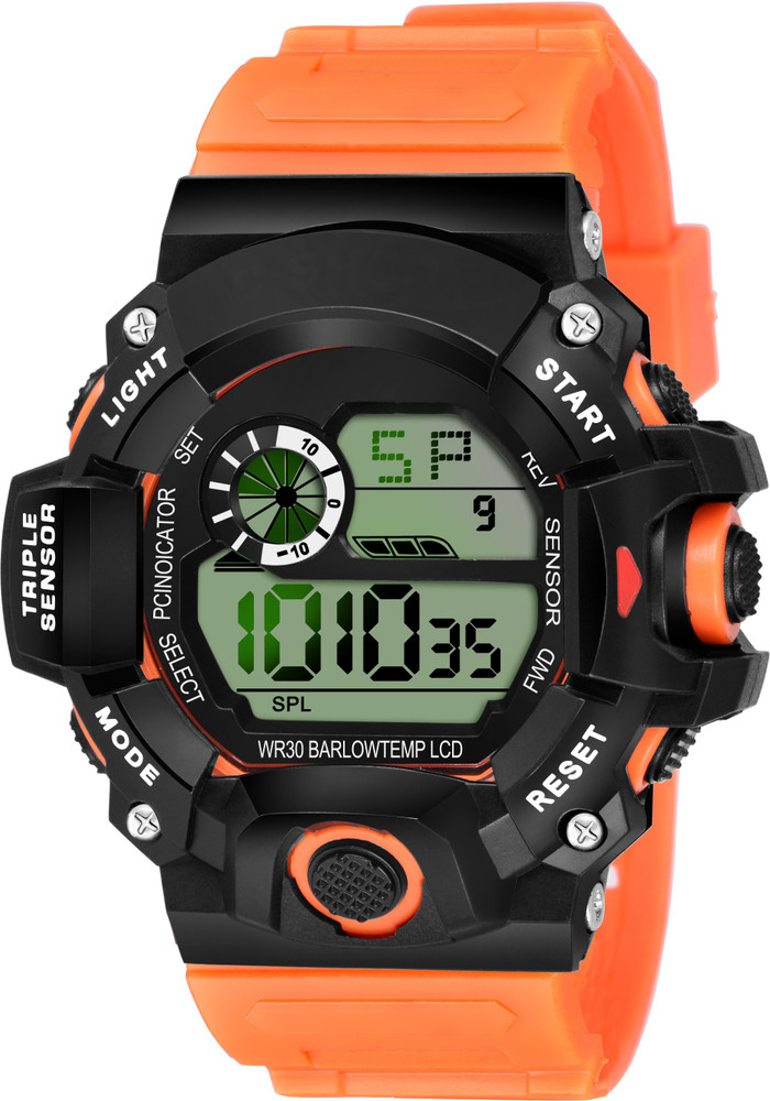 SWADESI STUFF NEON ORANGE Digital Watch For Boys