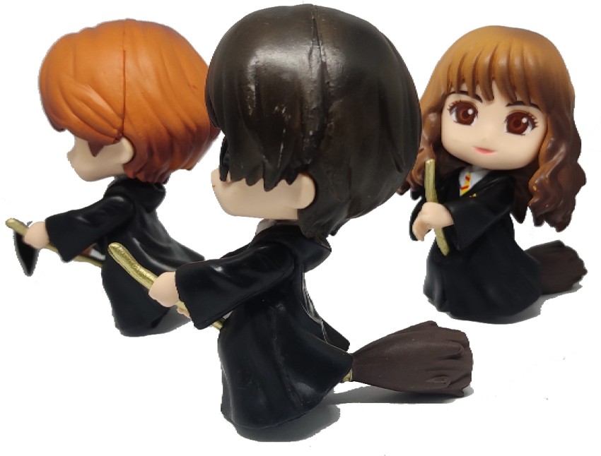 Tinion Harry Potter Character 3 pc set (golden Trio) - on flying broom