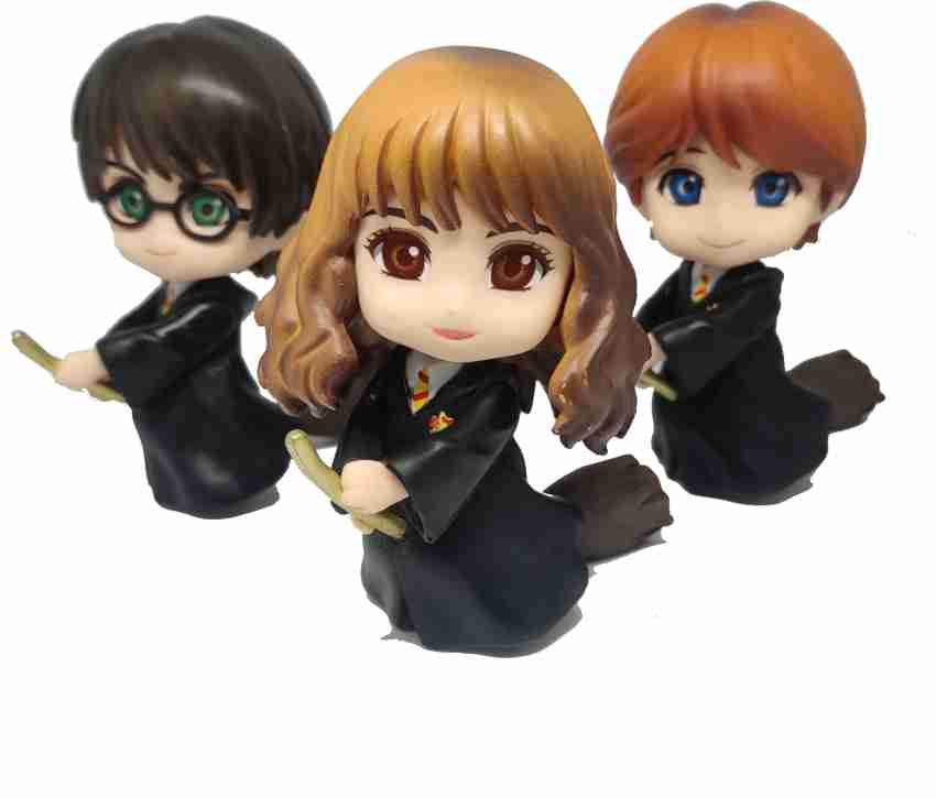 Tinion Harry Potter Character 3 pc set (golden Trio) - on flying broom