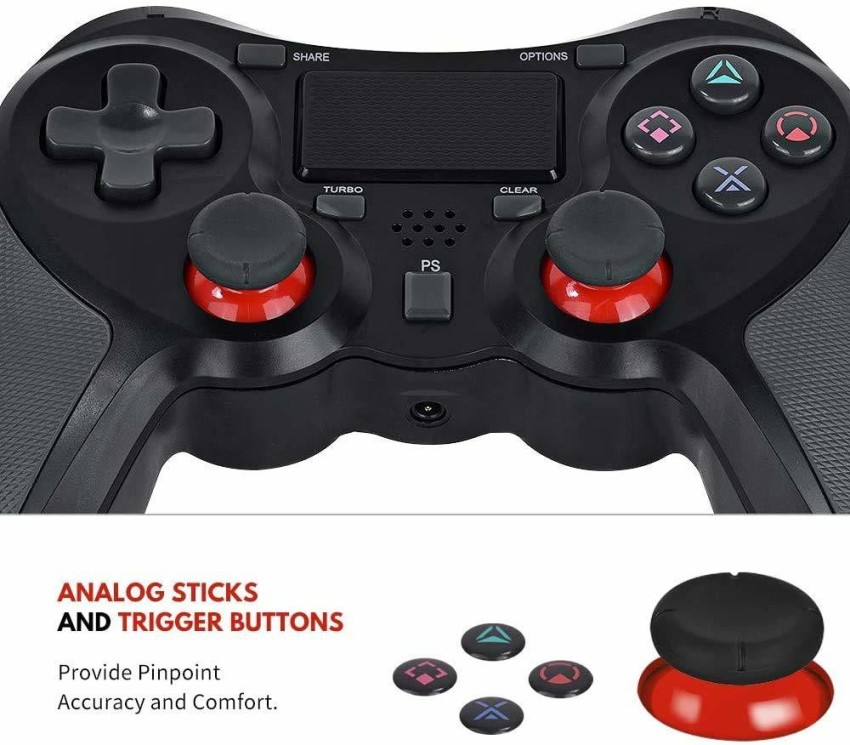 COMPUTER PLAZA PS4 BLACK WIRELESS GAMEPAD COMPATIBLE WITH ALL PS4 