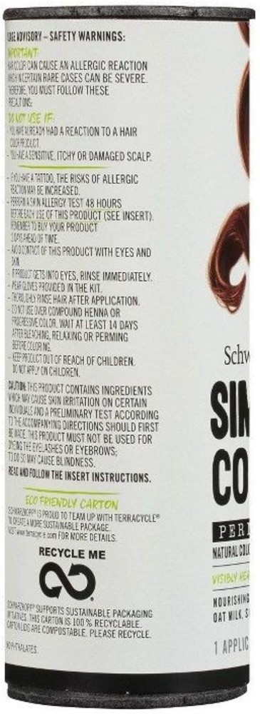 Schwarzkopf Simply Color Permanent Hair Color, 6.68 Hazelnut Brown  Ingredients and Reviews