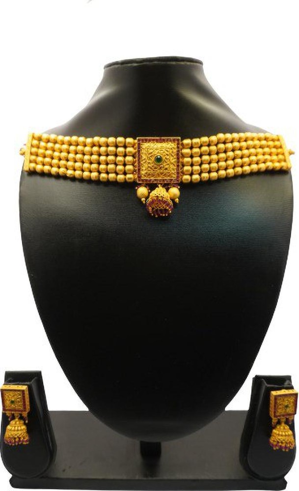 jain bandhu arts bhopal Alloy Gold plated Gold Jewellery Set Price