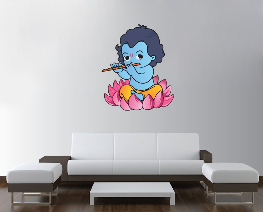 Baby Krishna Painted Wall Sticker – WallDesign