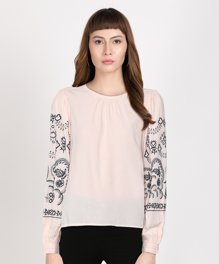 LEVI S Casual Full Sleeve Embroidered Women Pink Top Buy LEVI S