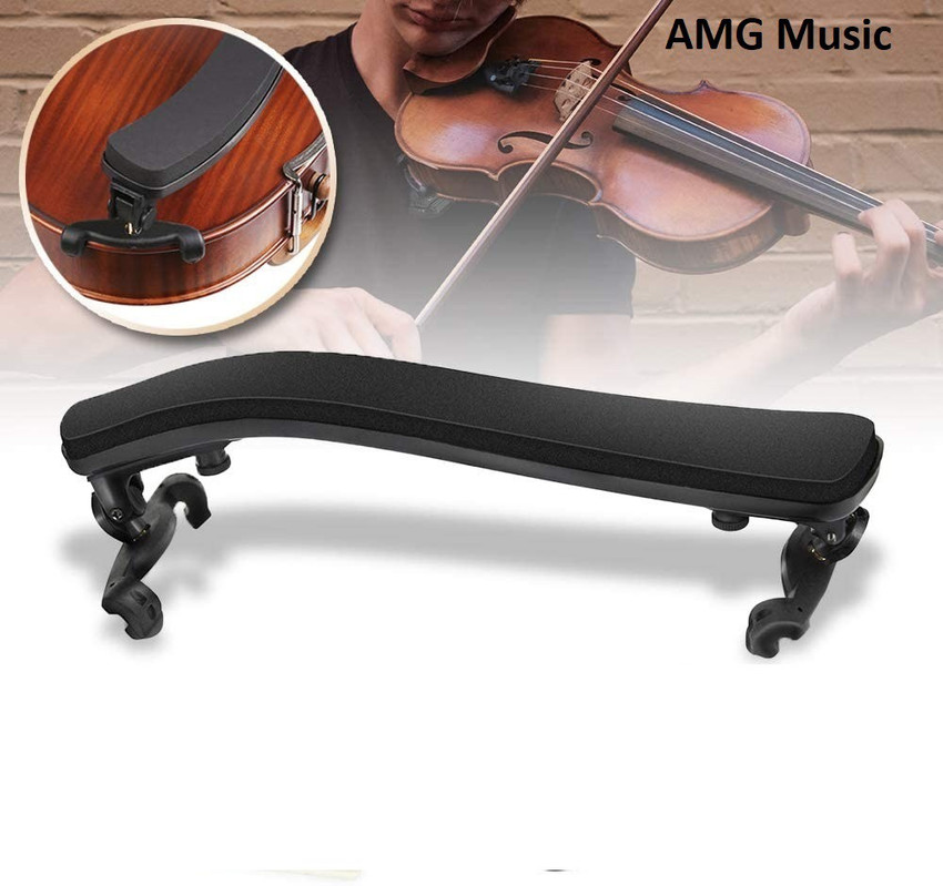 AMG Music Center Violin Shoulder Rest for 4 4 3 4 Size Collapsible