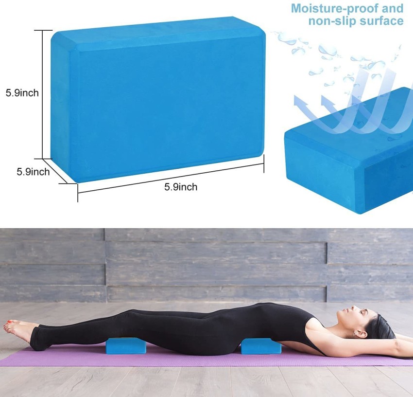 Boldfit Yoga Blocks High Density Foam Yoga Brick for Stretching, Balancing  pose for Yoga, Exercise and