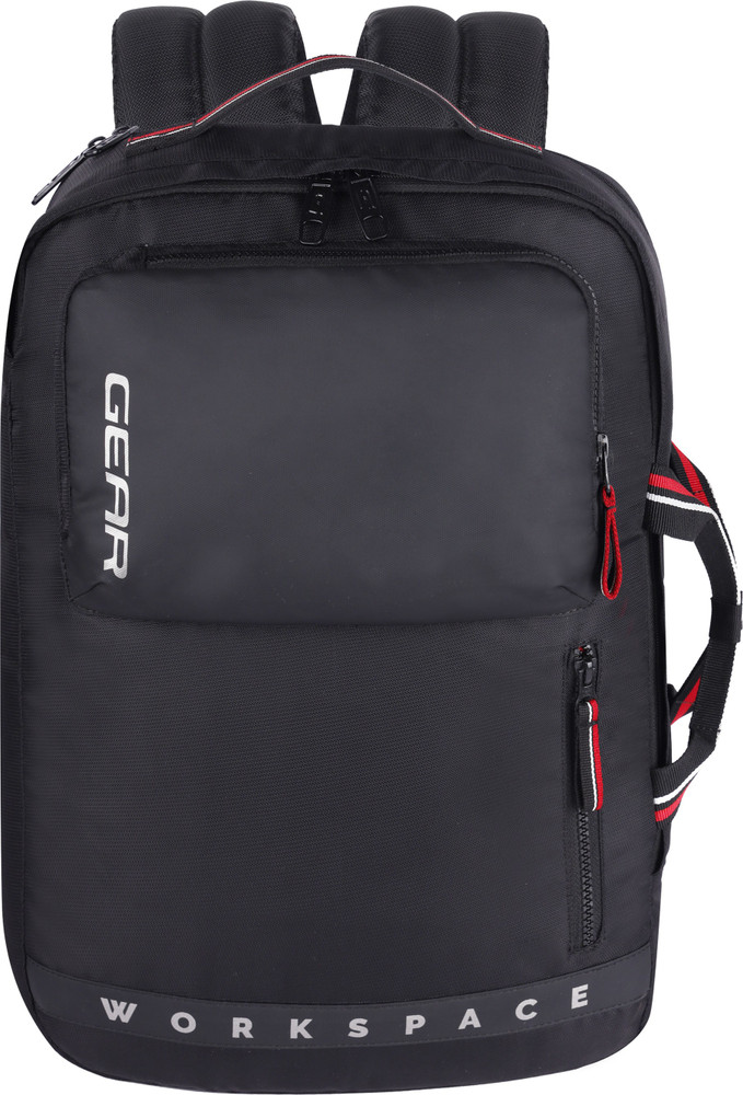 Gear Workspace Hybrid Briefcase 18 L Laptop Backpack Black Red