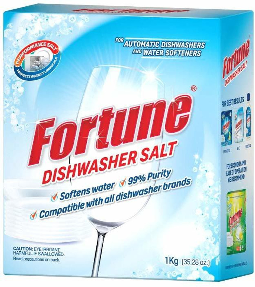FORTUNE Dishwasher Salt 1 Kg Pack Of 4 Compatible With All