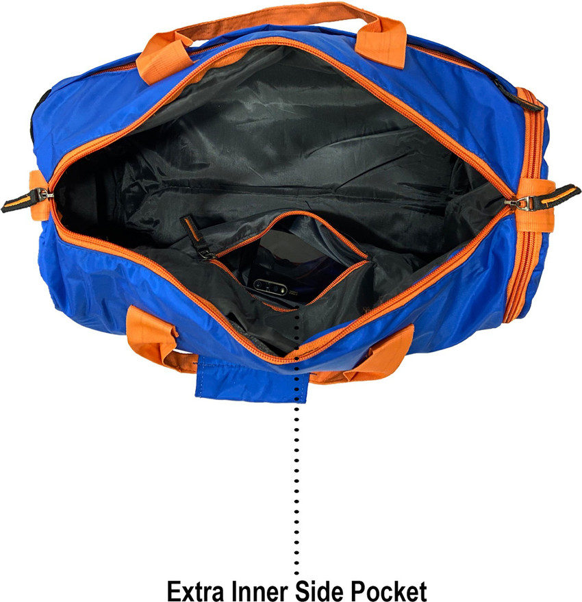 Hang It gym bag with shoes compartment Gym Duffel Bag BLUE ORANGE