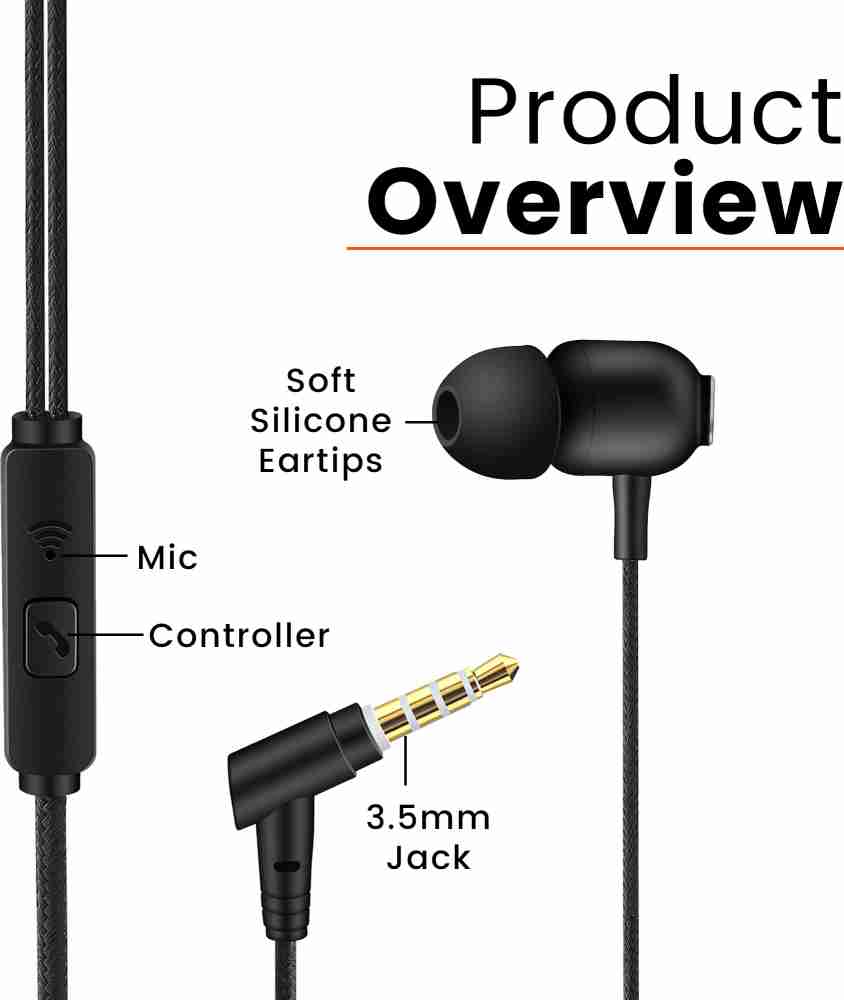 Ambrane wired online earphone