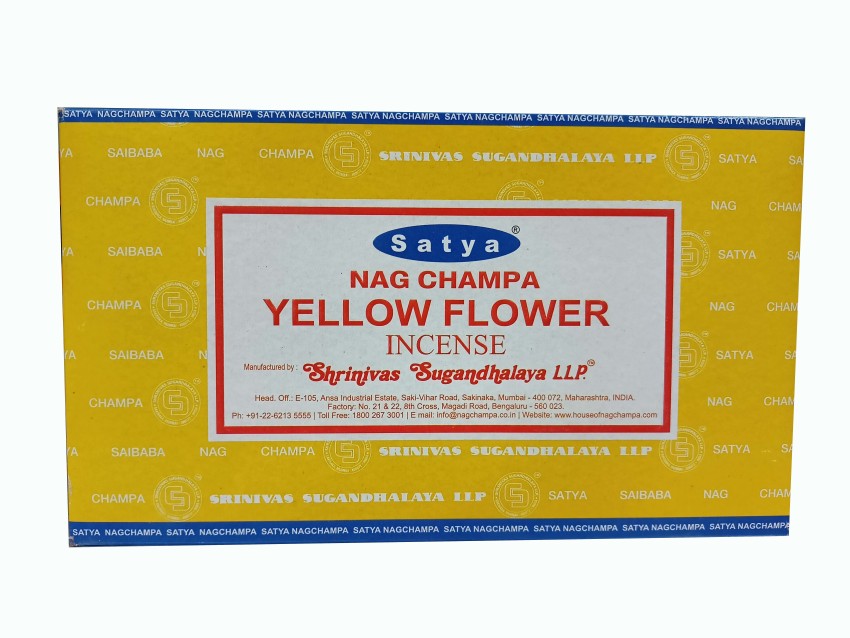 Quickcollection Satya Nag Champa Yellow Flower Incense Stick Masala,  Aggarbatti, Long Lasting Fragrance, + Free Incense Holder Price in India -  Buy Quickcollection Satya Nag Champa Yellow Flower Incense Stick Masala,  Aggarbatti