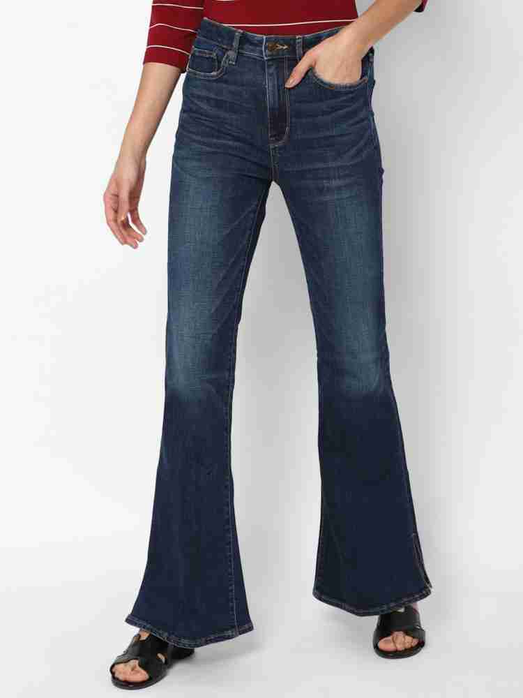 American Eagle Flared Women Blue Jeans - Buy American Eagle Flared