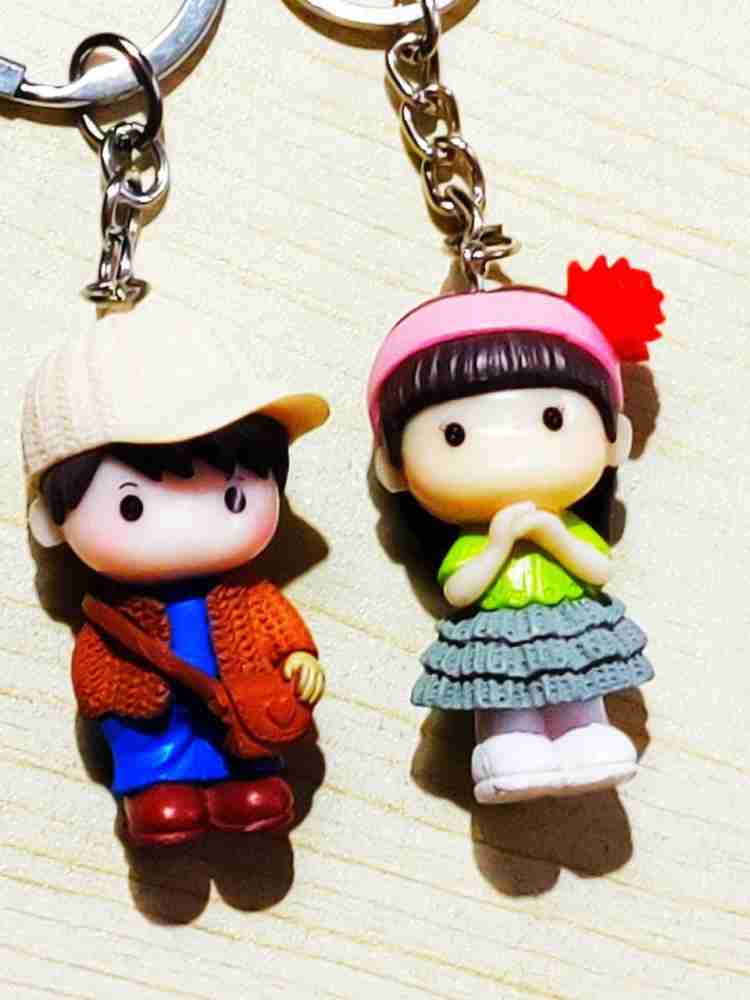 Priceless Deals Cute Couple Dolls Keychains For Girls/Boys, Dolls Keyrings For Backpacks, Pouch, Handbags, Car, Mobile Pouch Key Chain
