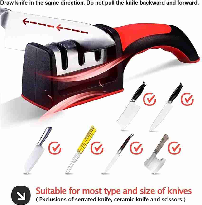 1pc Manual Knife Sharpener, Portable Stainless Steel Knife