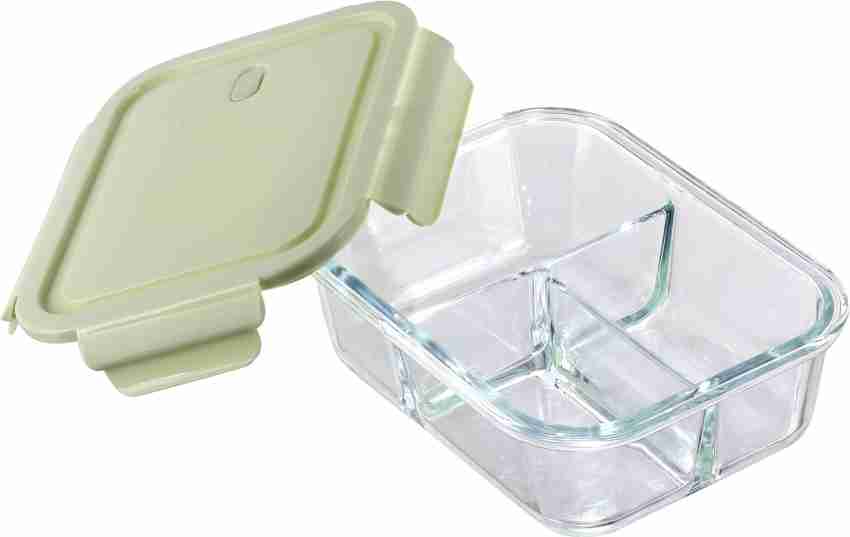 Glass Meal Prep Containers 3 Compartment (950 ML) - Glass Lunch Box with Lid
