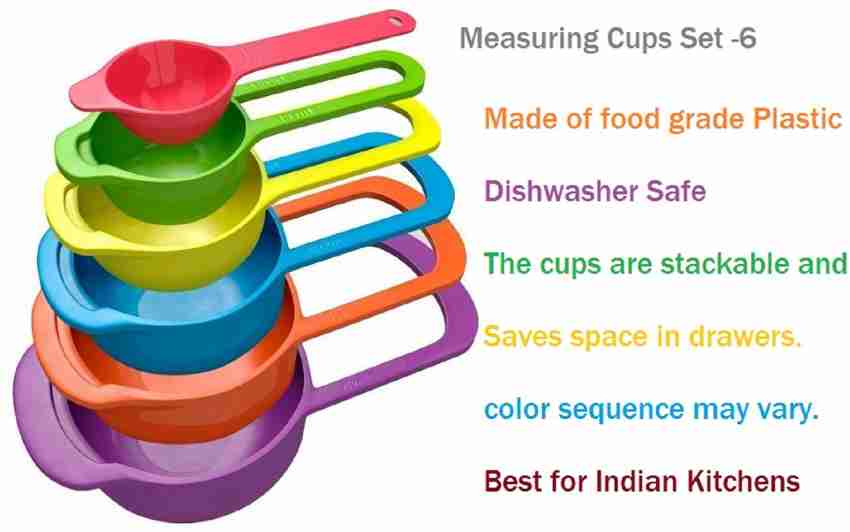 Craftbin Colourful Cooking Measuring Cups and Spoons 6 Piece Set Measuring  Cup Set Price in India - Buy Craftbin Colourful Cooking Measuring Cups and  Spoons 6 Piece Set Measuring Cup Set online