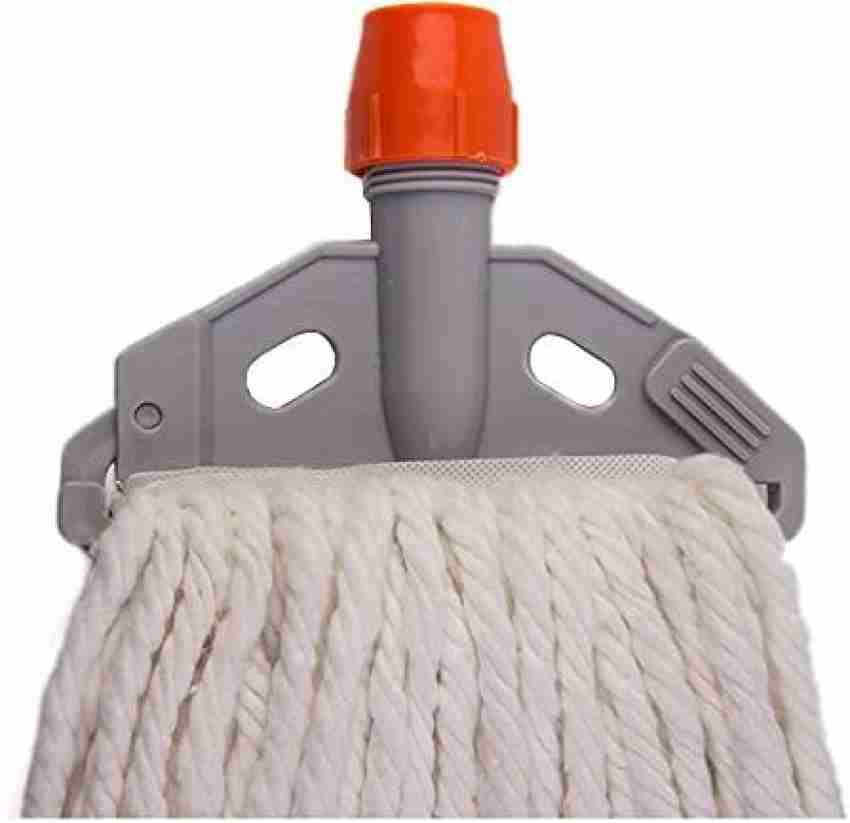 STOIC Clip N Fit Cotton Floor Mop with 4 Feet Telescopic Rod and
