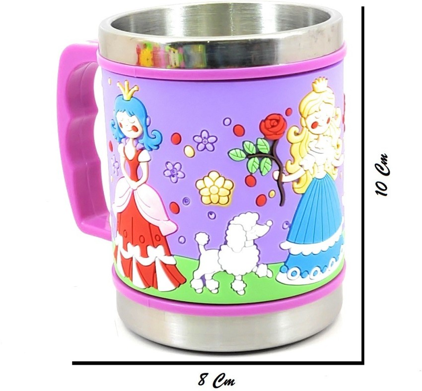 Stainless Steel Mug with Lid for Kids, Milk Mug for Kids Milk Drinking –  FunBlast