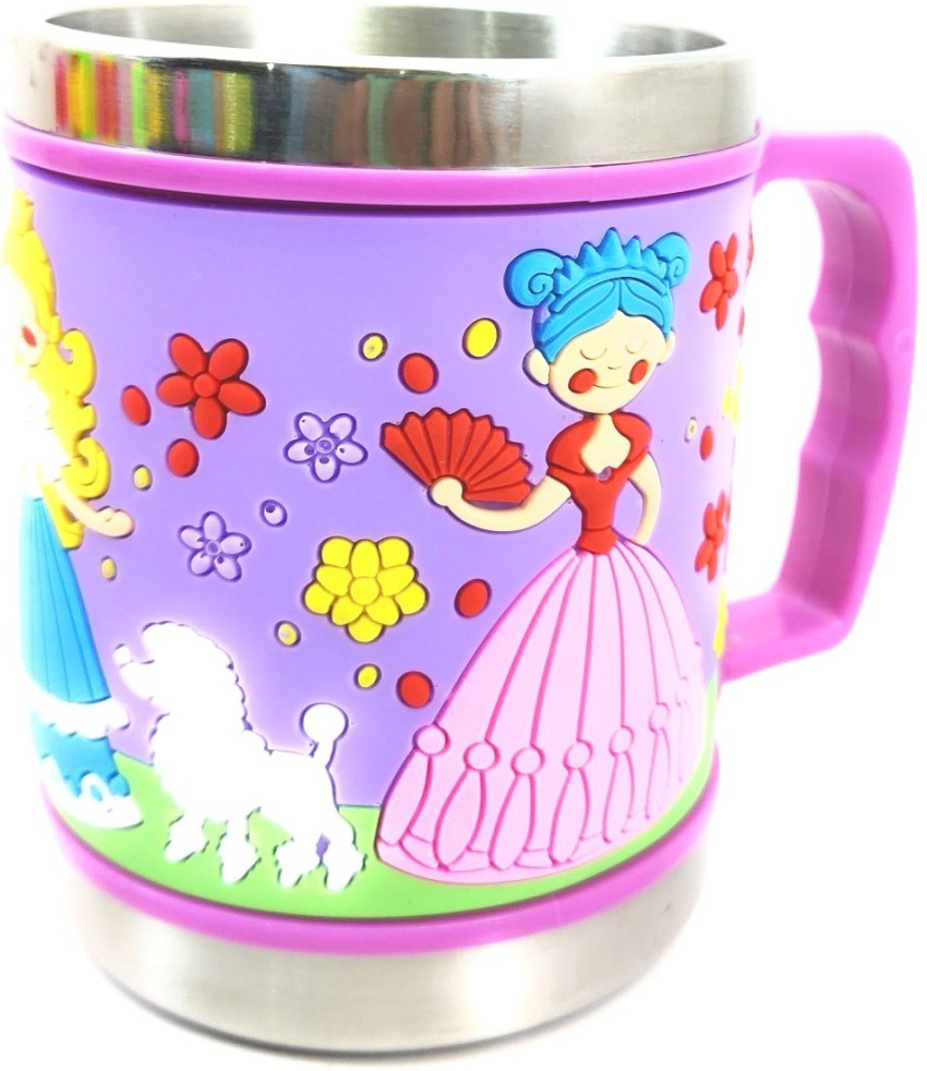 Stainless Steel Mug with Lid for Kids, Milk Mug for Kids Milk Drinking –  FunBlast