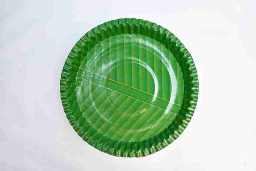 Jam Paper Small Round Paper Plates, Green, 7 inch, 50/Pack