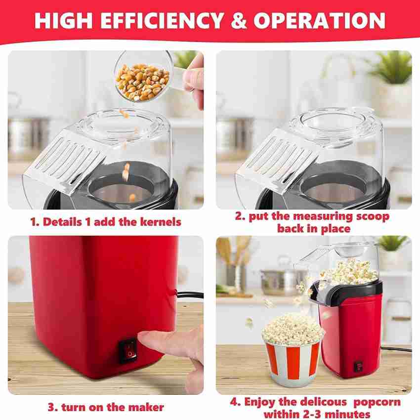 5 Core Hot Air Popcorn Popper 1200W Electric Popcorn Machine