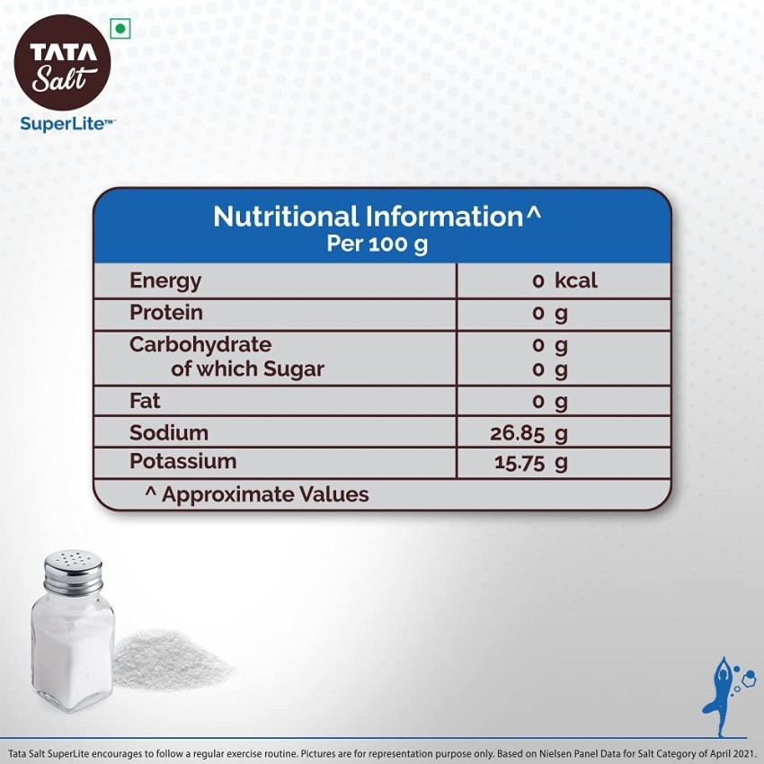 Buy Tata Salt Super Lite Iodized Salt - 30 % Less Sodium Online at Best  Price of Rs 52 - bigbasket