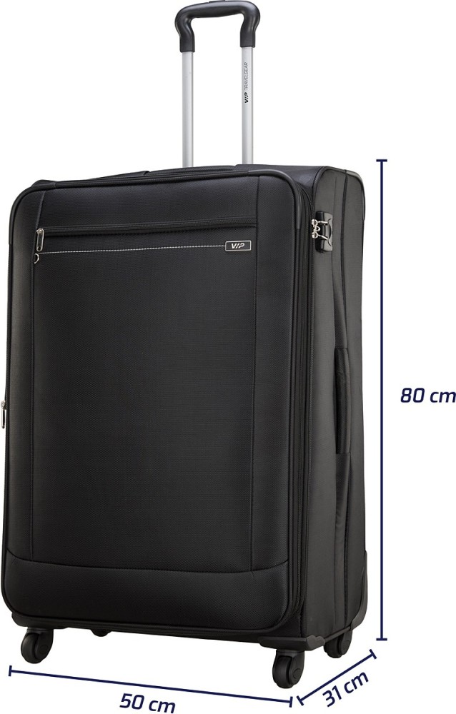 VIP Tide Str Exp 4 Wheel 80 Black Expandable Check in Suitcase 4 Wheels 27 inch Black Price in India Flipkart