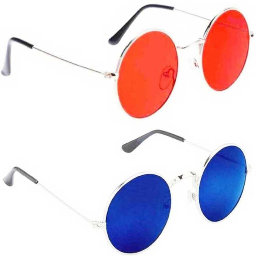 Buy neel work Round Sunglasses Red, Blue For Men & Women Online @ Best  Prices in India