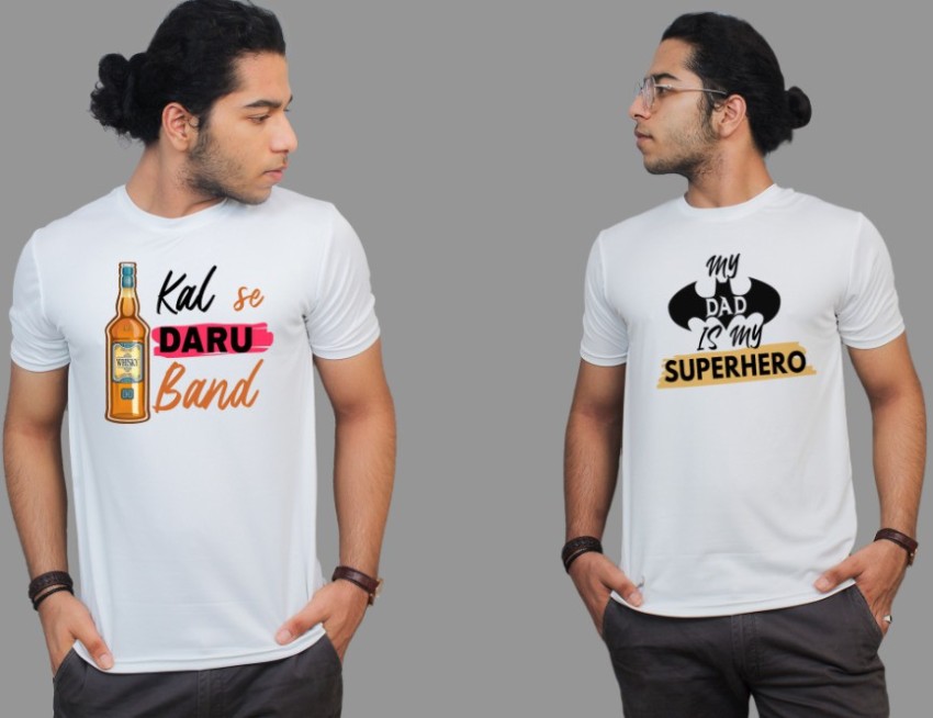 kal se daru band t shirt flipkart