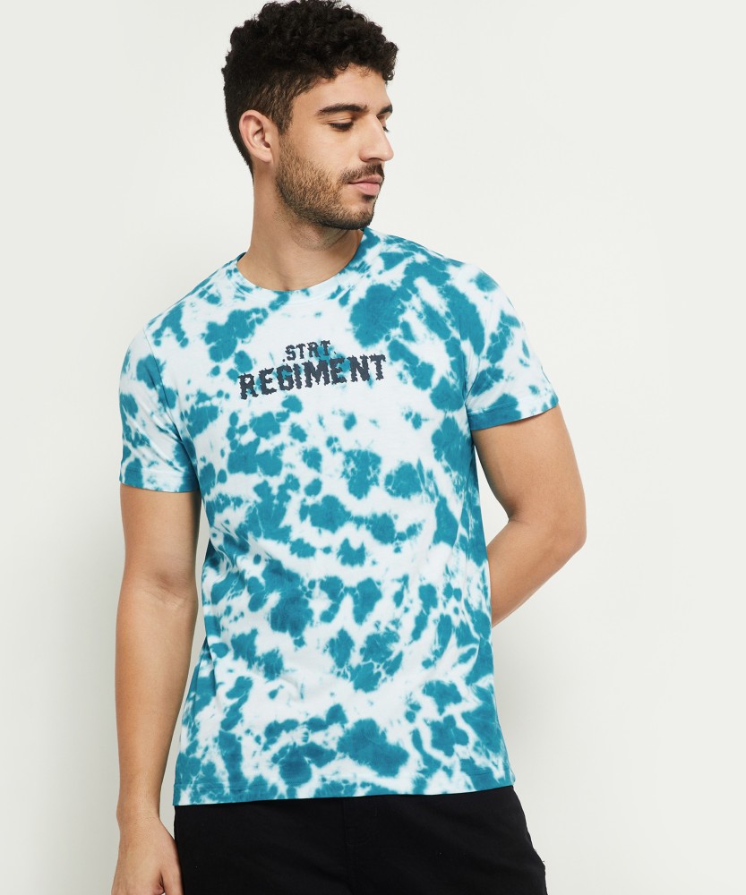 Printed Shirts- Blue Tie-Dye Print Shirts for Men Online