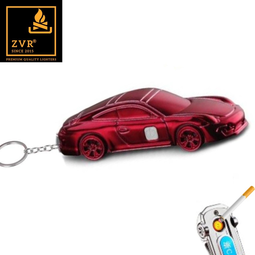 Car shape rechargeable lighter with keychain