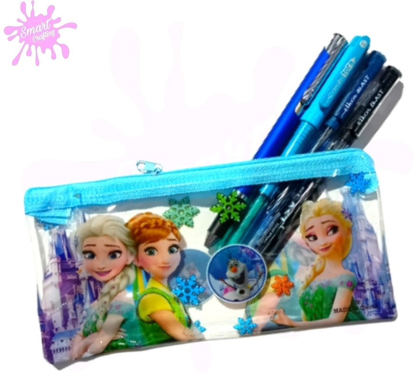 Multicolor Plastic HomeoCulture big zip transparent pouch multipurpose pen  pencil at Rs 110/piece in Delhi