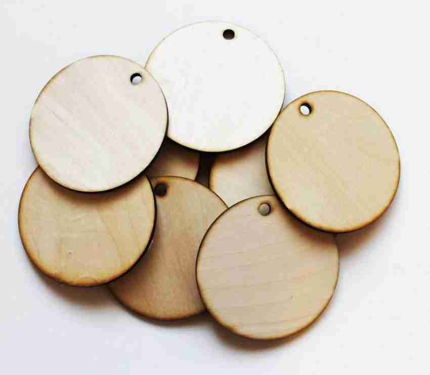 5/10/25/50/100 PCS Unfinished Wooden Circles with Holes, 3 Inch Round  Wooden Discs Slices for Crafts Blank Round Wood Cutouts Wooden Tags  Ornaments for Sign Gift Tags Home Party Hanging Decoration,DIY painting  material