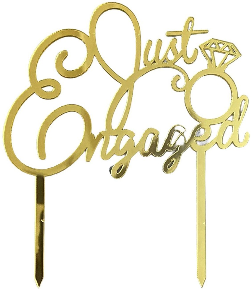 Just Engaged Cake Topper Engagement Cake Topper - Etsy