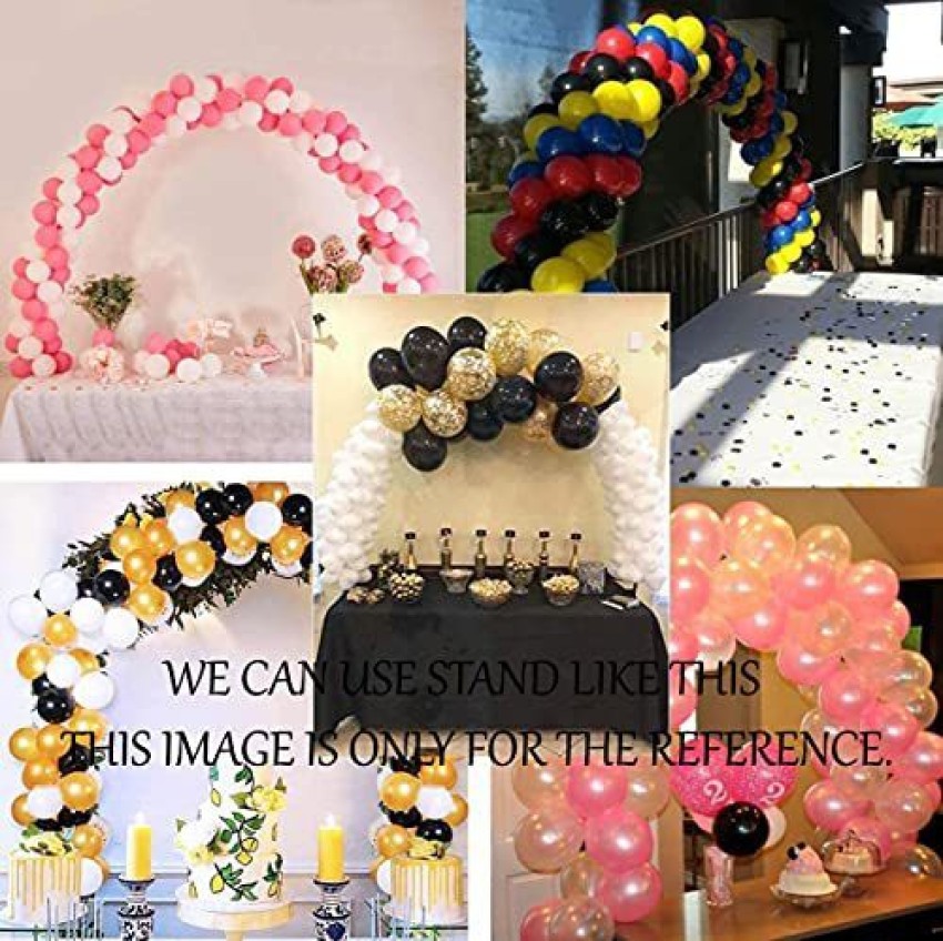 Samanth Creations White Balloon Decoration Arch Stand